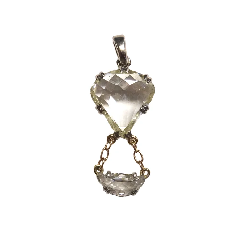 1930s Platinum & 18KT Yellow Gold Diamond Hot Air Balloon Pendant