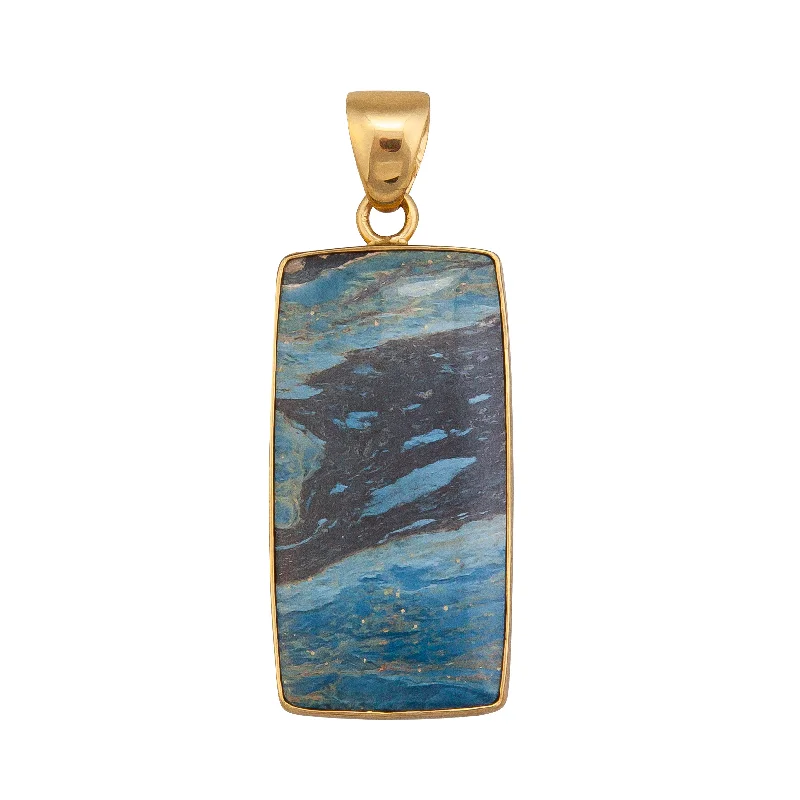 Alchemia Aztec Lapis Rectangle Pendant