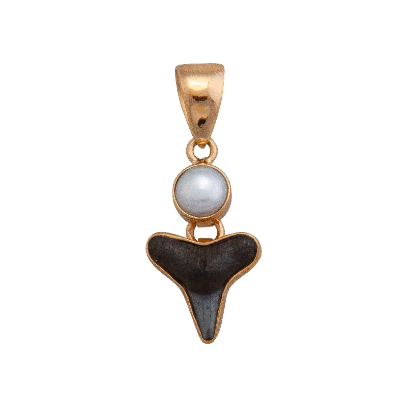 Alchemia Pearl and Shark Tooth Pendant