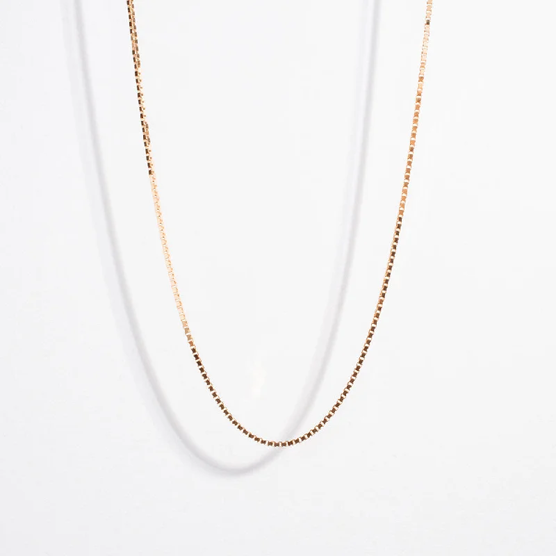 DAINTY BOX CHAIN | 14K GOLD