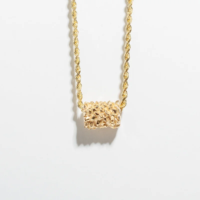 MATRIX BEAD NECKLACE | 14K GOLD