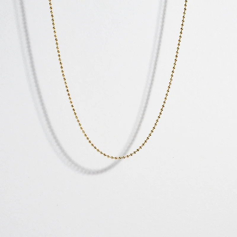 POLISHED BALL CHAIN | 14K GOLD