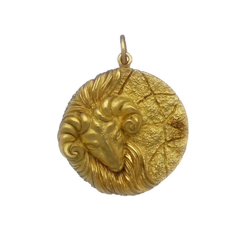 Tiffany & Co. 1970s 18KT Yellow Gold Aries Pendant