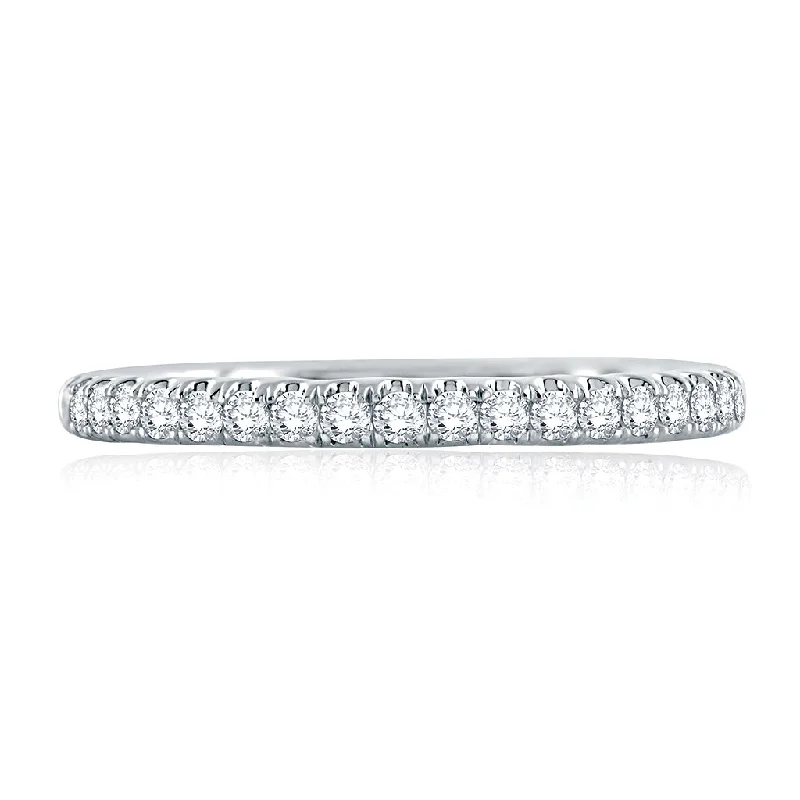 A. Jaffe Classics Diamond Wedding Band in White Gold