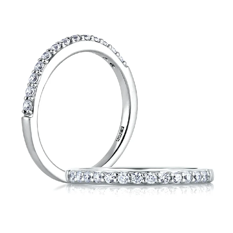 A. Jaffe Classics Diamond Wedding Band in White Gold