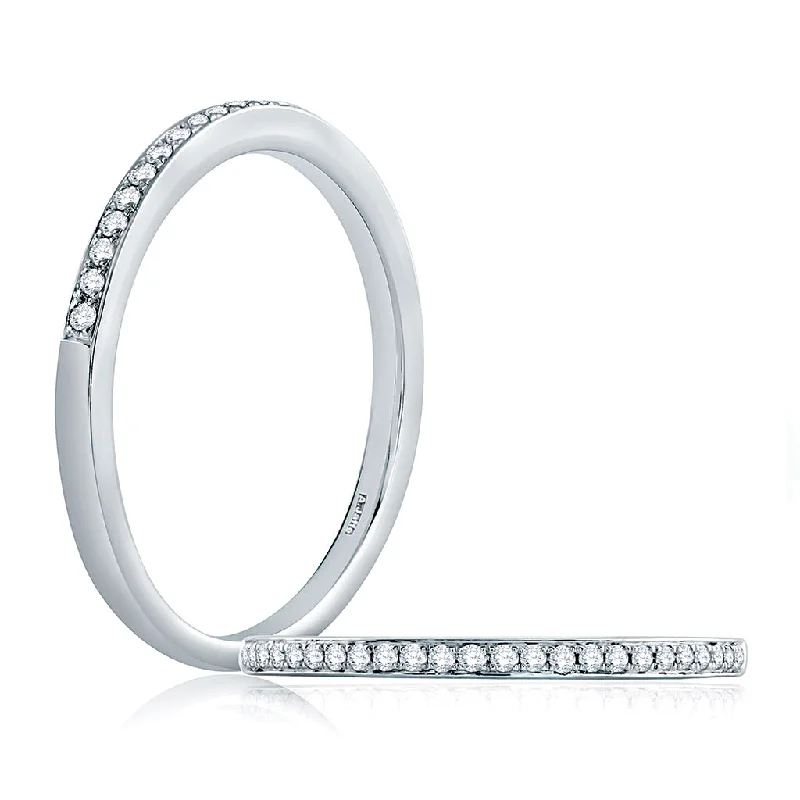 A. Jaffe Metropolitan Diamond Wedding Band in White Gold