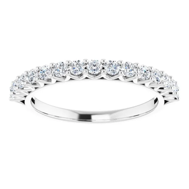 14K White 1/2 CTW Natural Diamond Anniversary Band