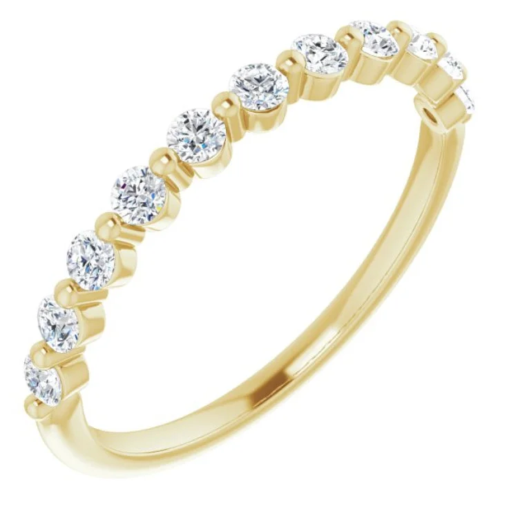 14K Yellow 1/2 CTW Natural Diamond Anniversary Band