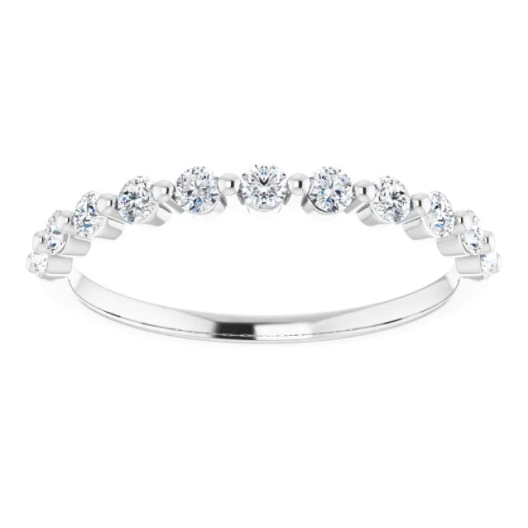 Platinum 1/2 CTW Natural Diamond Anniversary Band