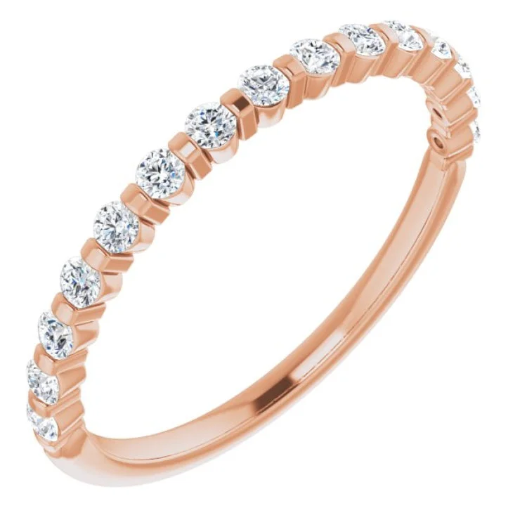 14K Rose 1/4 CTW Natural Diamond Anniversary Band