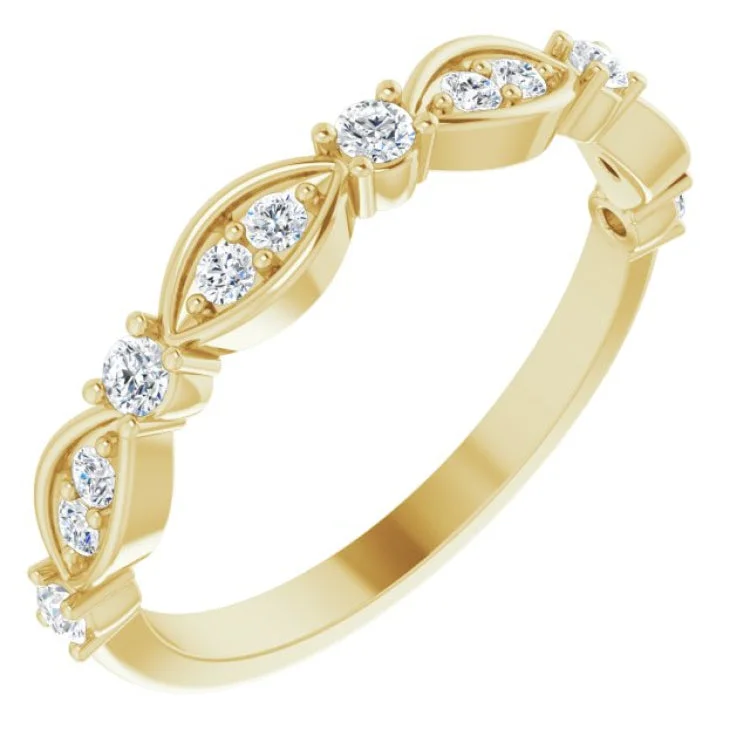 14K Yellow 1/3 CTW Natural Diamond Anniversary Band