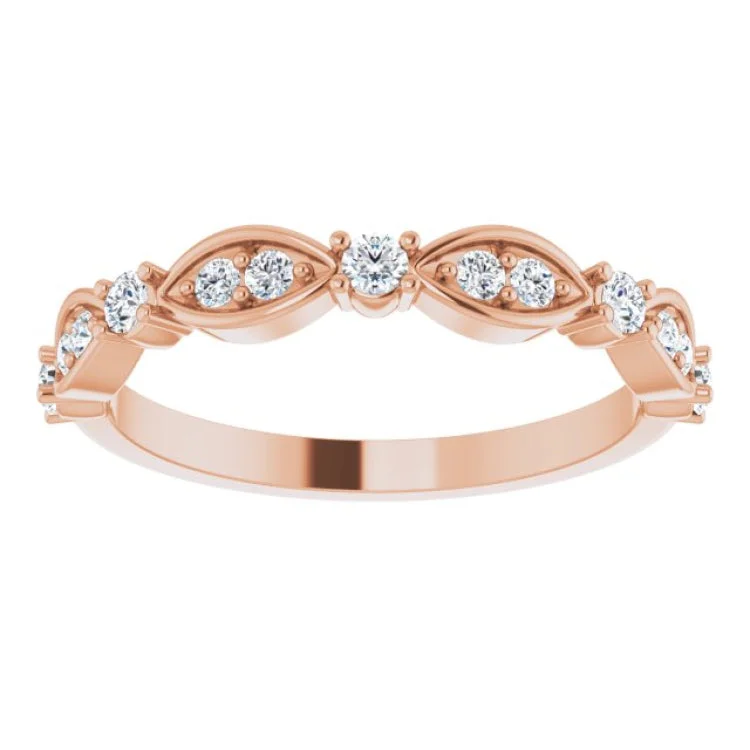 14K Rose 1/3 CTW Natural Diamond Anniversary Band