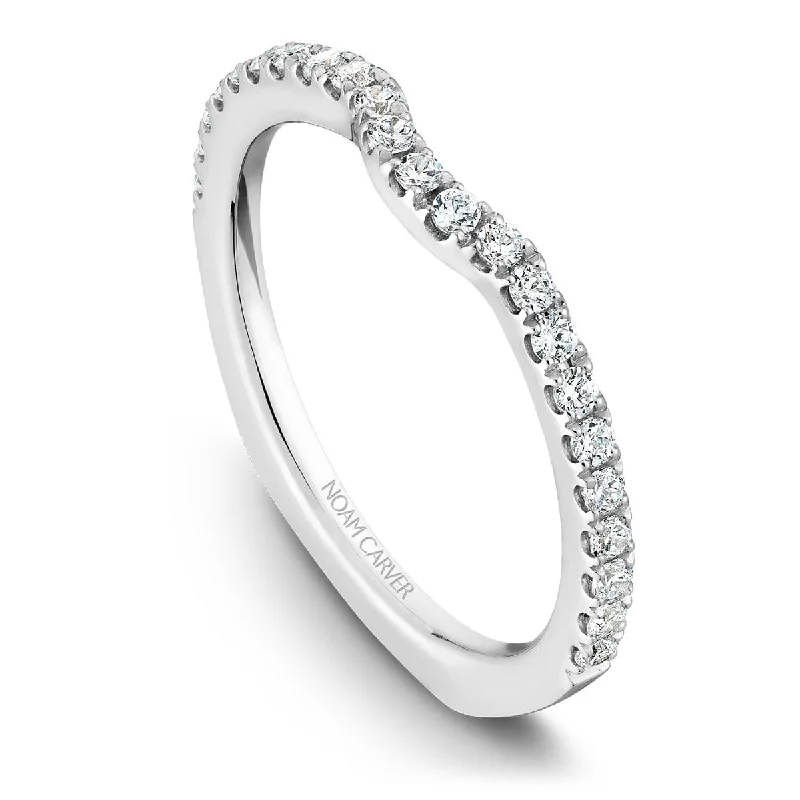 Noam Carver Contour Diamond Wedding Band in White Gold