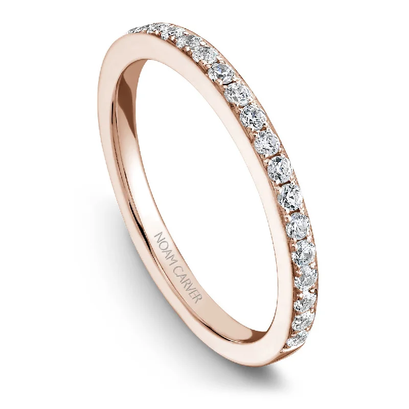 Noam Carver Diamond Wedding Band in Rose Gold