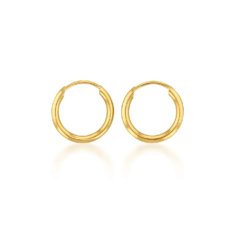 9ct Gold 11mm Plain Sleepers