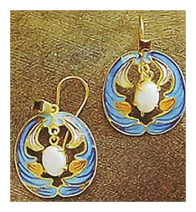 Swan Lake Screw Back Earrings