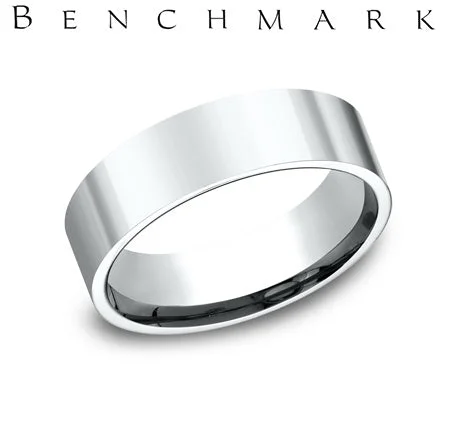 Benchmark Platinum Men's Wedding Band