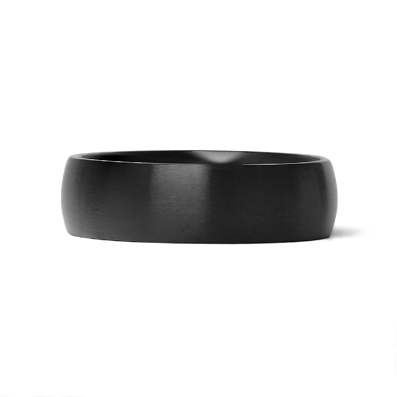 Black Matte Stainless Steel Ring / CFR7031