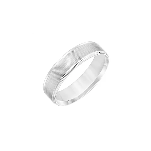 Fink's 14K White Gold Beveled Edge Band