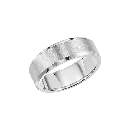 Fink's Men's 8mm Grey Tungsten Carbide Comfort Fit Wedding Band