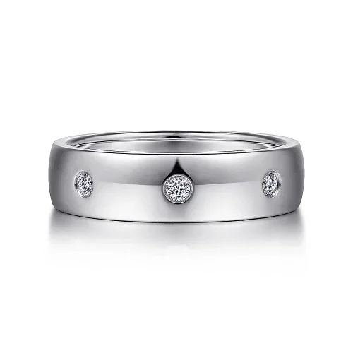 GABRIEL & CO "Diamond" Men's Wedding Band