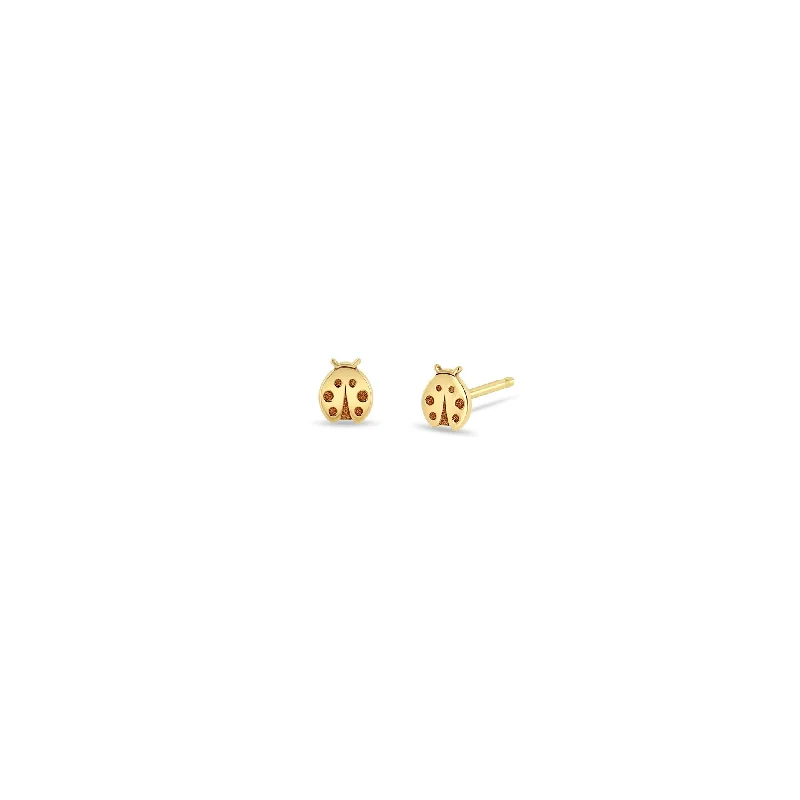 Gold Itty Bitty Ladybug Stud Earrings