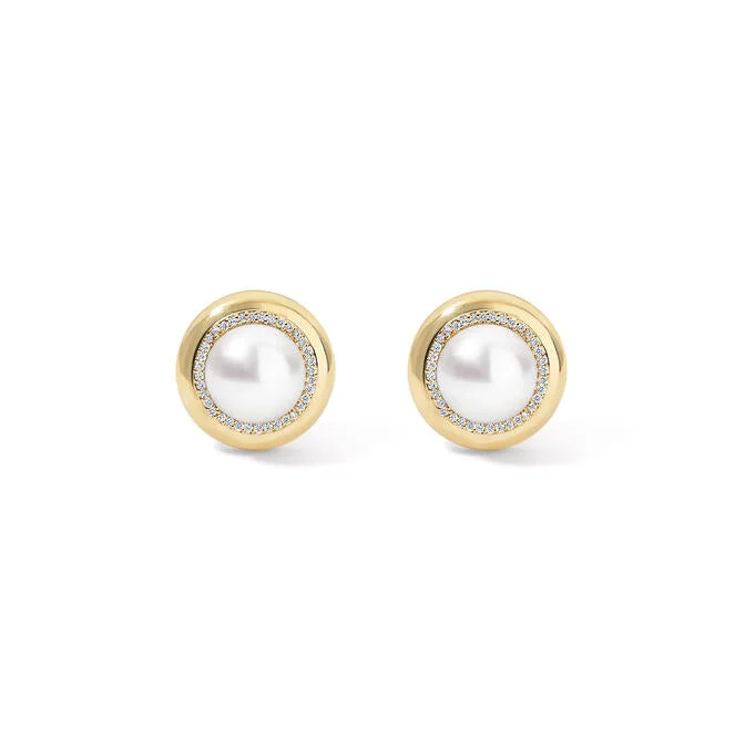 Large Candy Button Pearl Studs