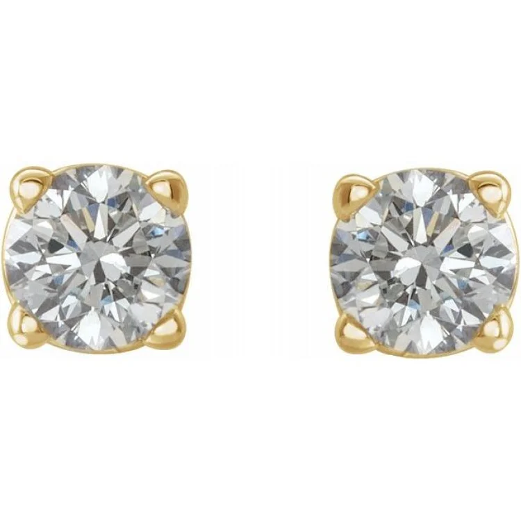 14K Yellow 1/5 CTW Natural Diamond Stud Earrings with Friction Post