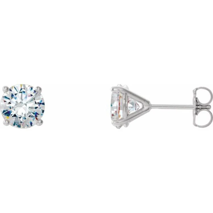 Platinum 2 CTW Natural Diamond Cocktail-Style Friction Post Earrings