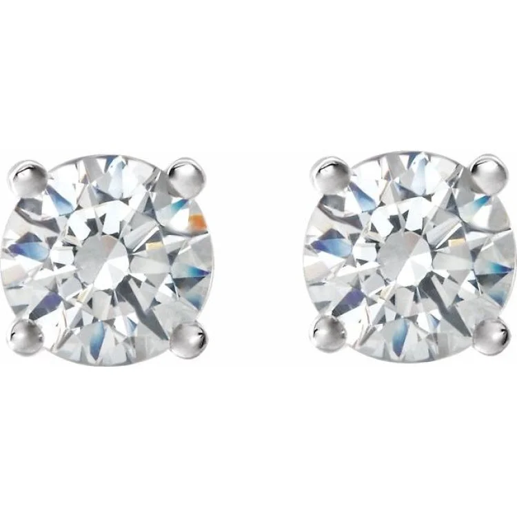 14K Yellow 1/4 CTW Natural Diamond Cocktail-Style Threaded Post Earrings