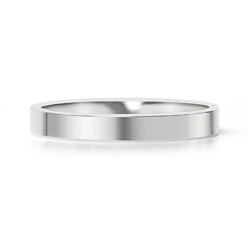 Stainless Steel Polished Flat Blank Ring / CFR7021