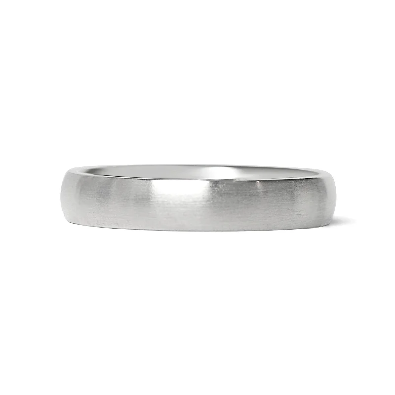 Stainless Steel Brushed Rounded Blank Ring / CFR2116