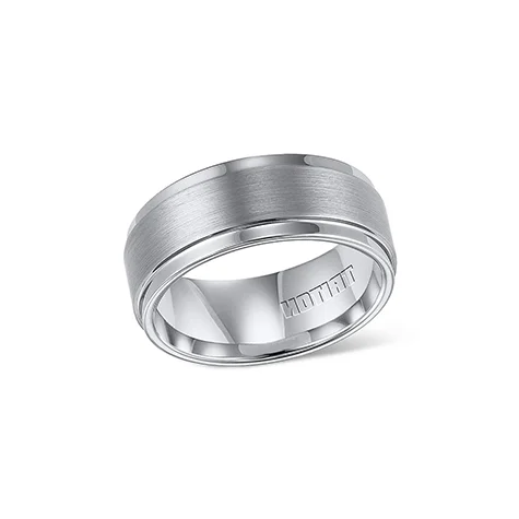 Triton Men's 9mm Step Edge Wedding Band