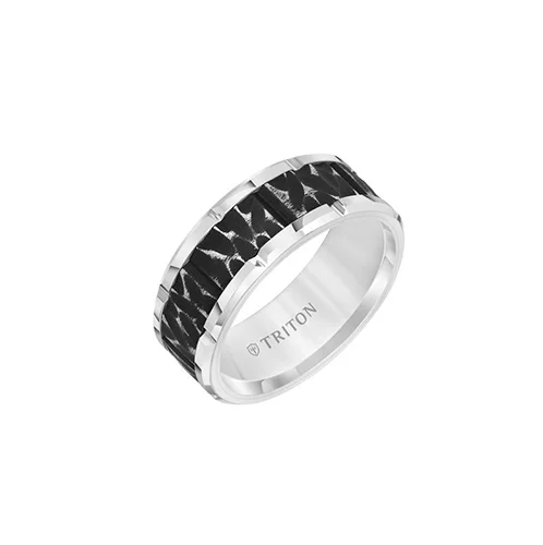 Triton Textured Tungsten Band