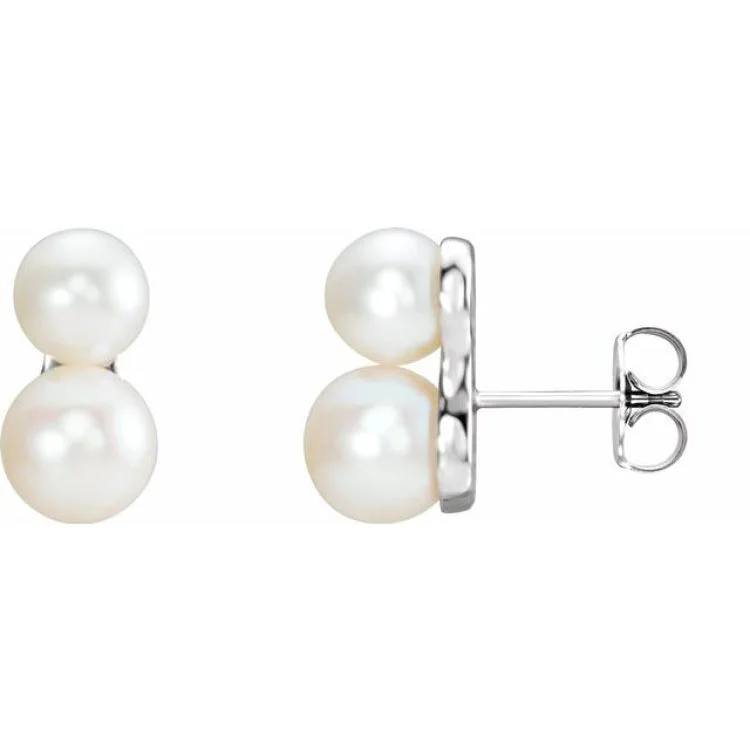 Sterling Silver Freshwater Cultured Pearl Ear Climbers