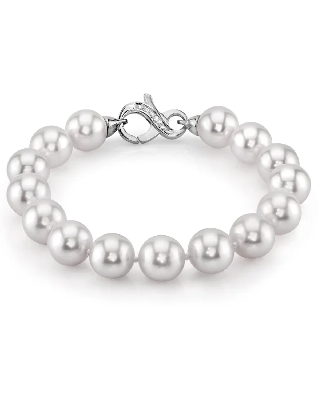 White South Sea Pearl Bracelet, 10.0-11.0mm - AAAA Quality