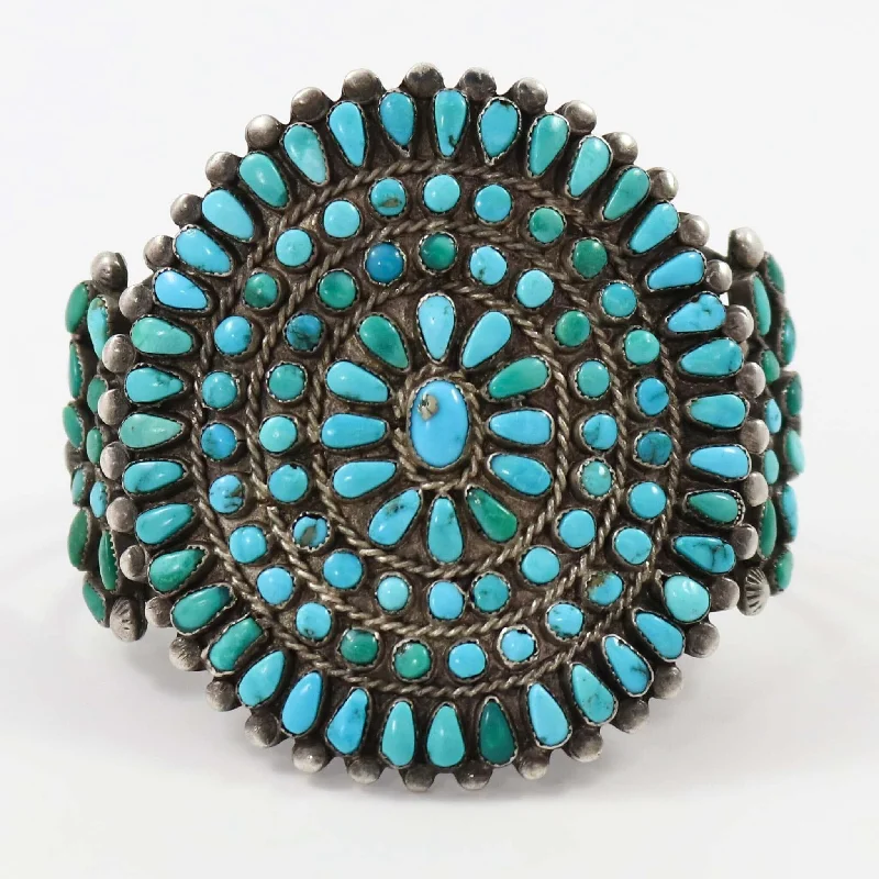 1940s Turquoise Cluster Cuff