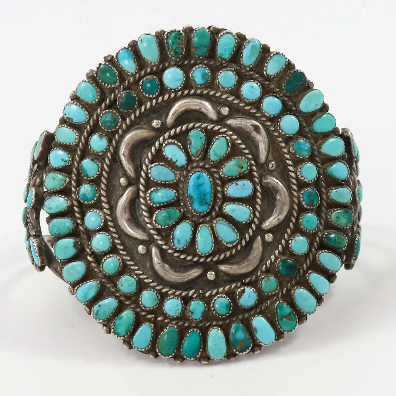 1940s Turquoise Cluster Cuff