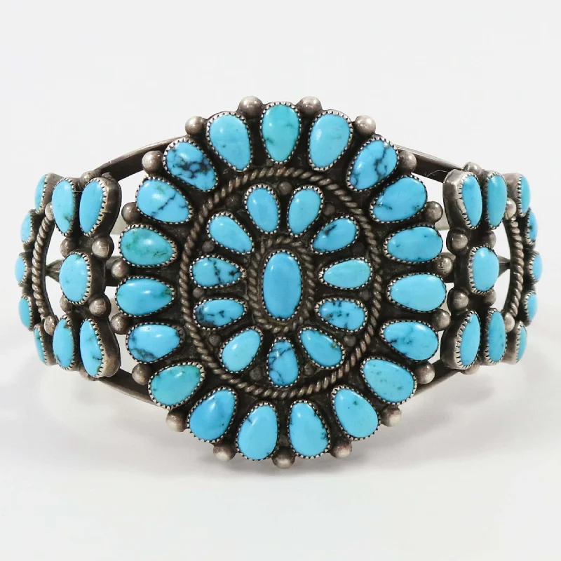 1940s Turquoise Cluster Cuff