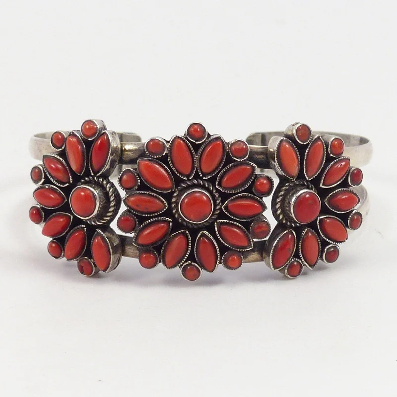 1970s Coral Cluster Cuff