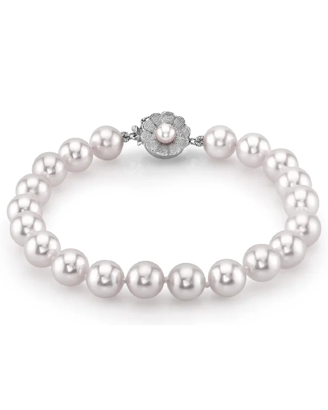 White South Sea Pearl Bracelet, 8.0-9.0mm - AAAA Quality