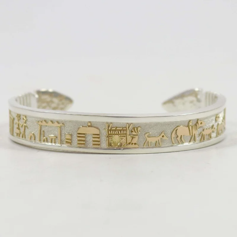 Double-Sided Gold on Silver Cuff