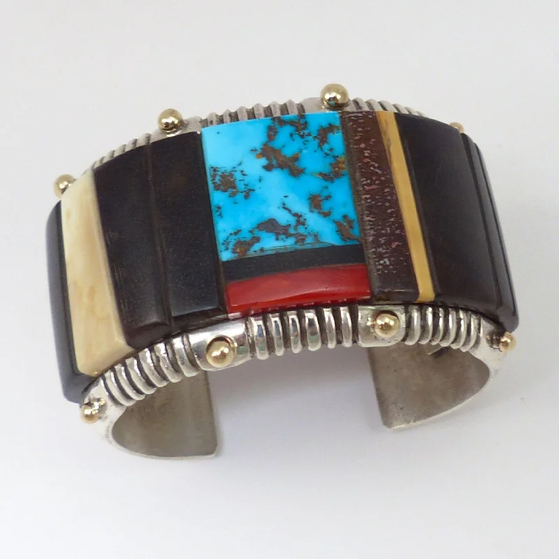 Inlay Morenci Turquoise Cuff