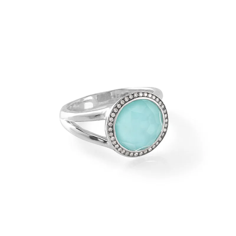 IPPOLITA Lollipop® Mini Lollipop Ring with Diamonds in Turquoise