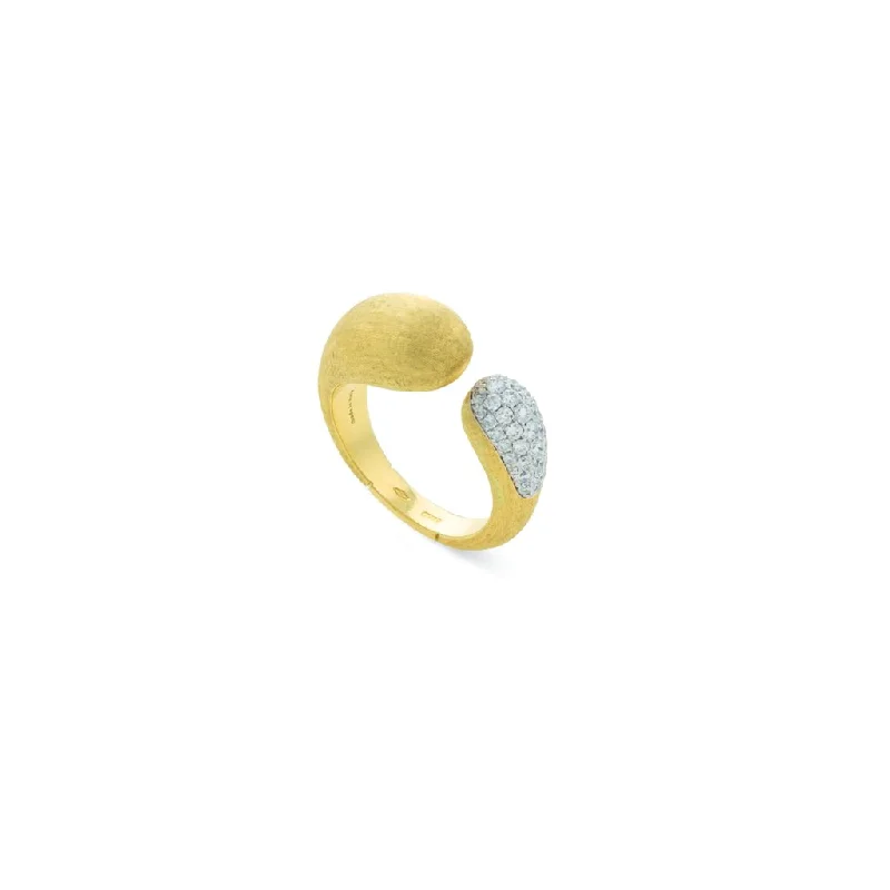 Marco Bicego Lucia 18K Yellow Gold Diamond Kissing Ring