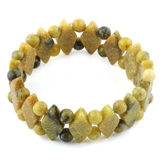 Princess Style Yellow Turtle Jasper Gemstone Bracelet