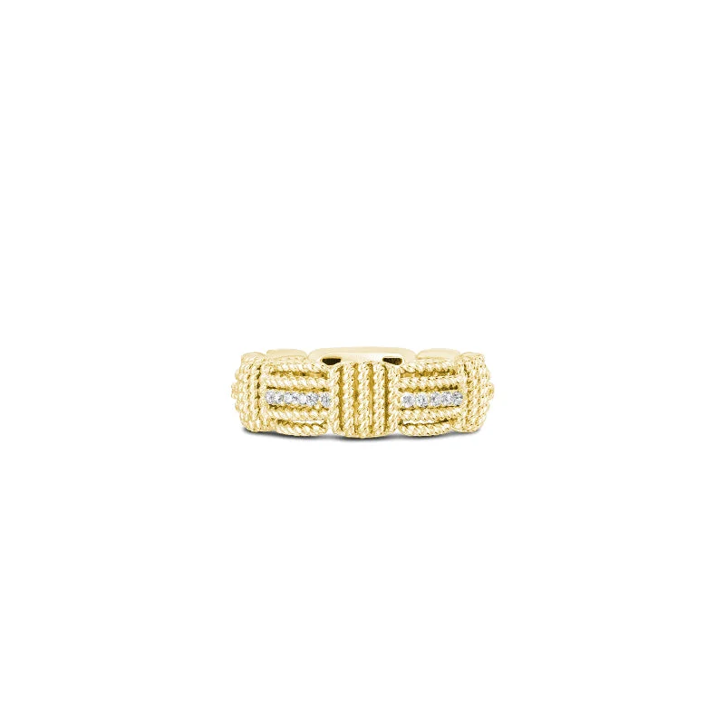 Roberto Coin Opera 18K Gold Diamond Accent Band Ring in 18K Yellow Gold