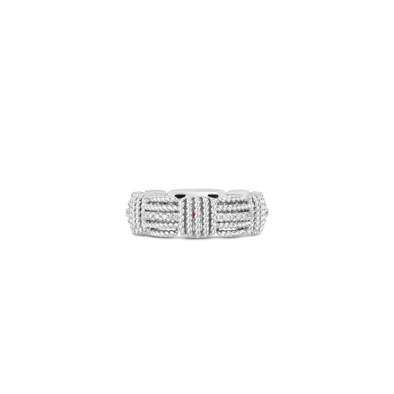 Roberto Coin Opera 18K Gold Diamond Accent Band Ring in 18K White Gold