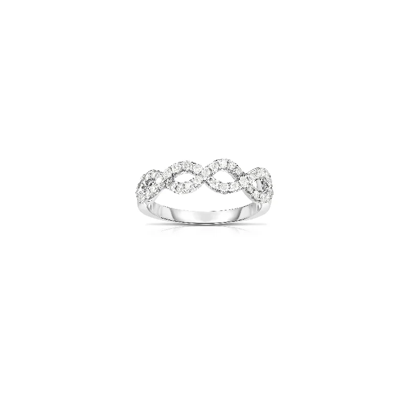 Sabel Collection 14K White Gold Diamond Twist Ring