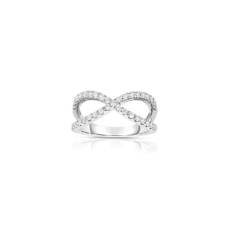 Sabel Collection 14K White Gold Diamond "X" Ring